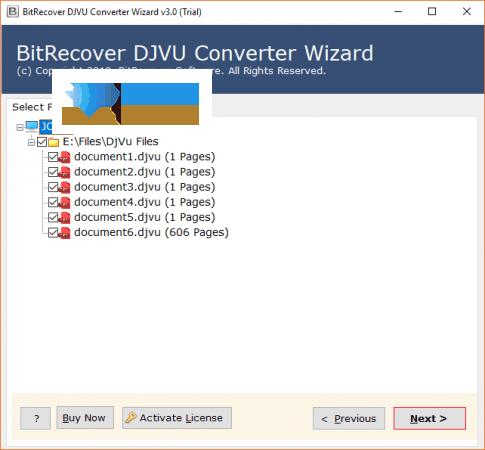 DjVu Converter Wizard界面