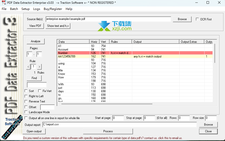 PDF Data Extractor Enterprise界面