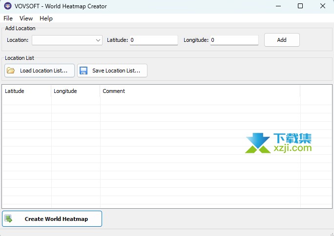 VovSoft World Heatmap Creator界面