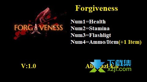 Forgiveness修改器(无限生命、无限耐力)使用方法说明