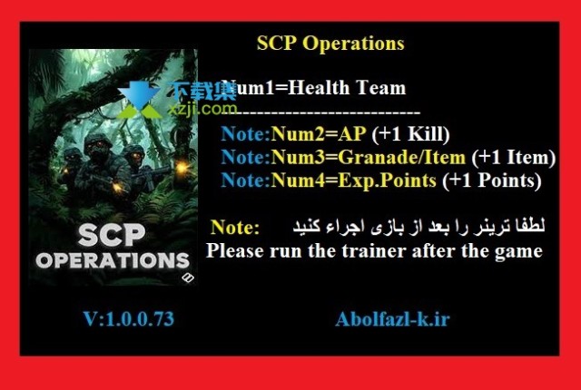 SCP行动修改器(SCP Operations)使用方法说明