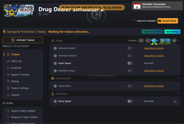 毒枭模拟器2修改器(Drug Dealer Simulator2)使用方法说明