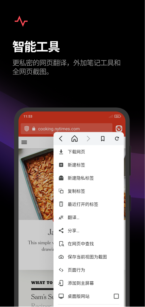 Vivaldi浏览器界面2