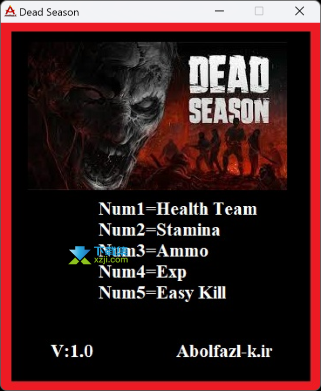 Dead Season修改器(无限体力,经验)使用方法说明