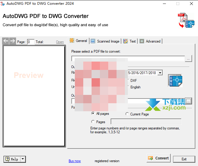 AutoDWG PDF to DWG Converter界面